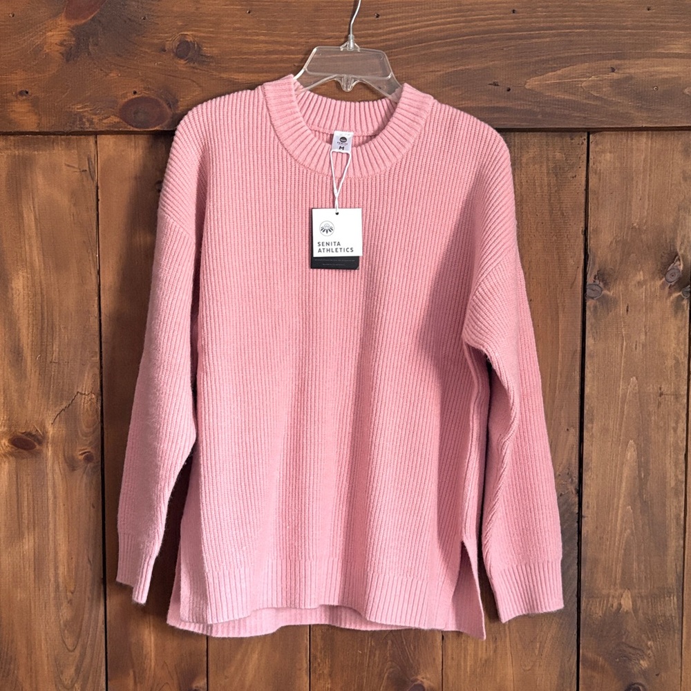 Senita Soft Pink Crew Neck Sweater